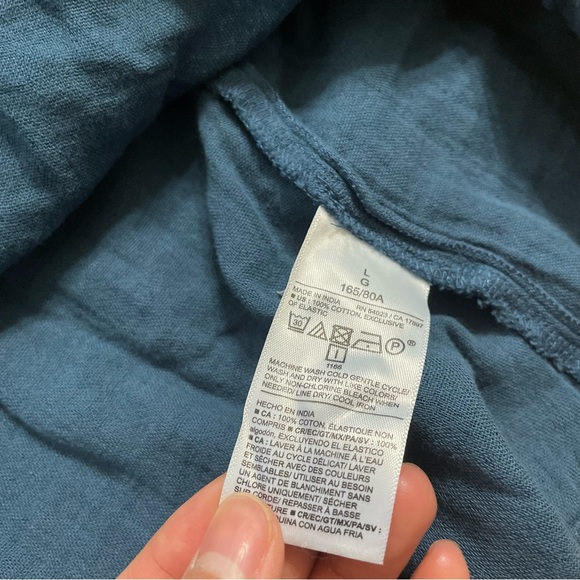 Old Navy Gauze Cotton Maxi Skirt Womens Large Blue Travel Summer Cotton NWT - Picture 5 of 6